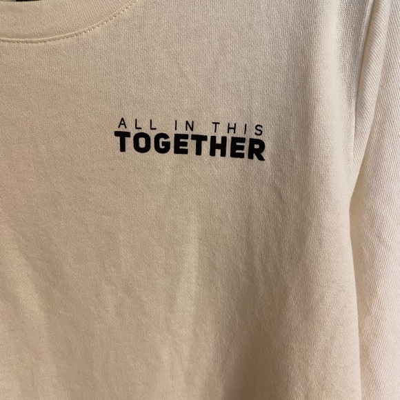 Lane Bryant ladies cream long sleeve sweatshirt “All in this Together” - Picture 3 of 11